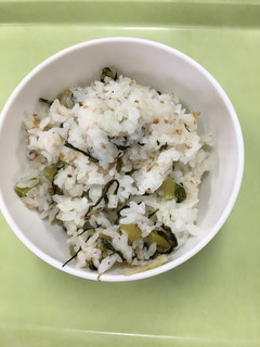 【保育園給食】野沢菜ごはん-レシピのメイン写真