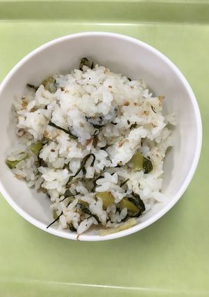 【保育園給食】野沢菜ごはん-レシピのメイン写真