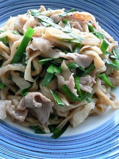ゆでぼし大根とニラのスタミナ豚炒め-レシピのメイン写真