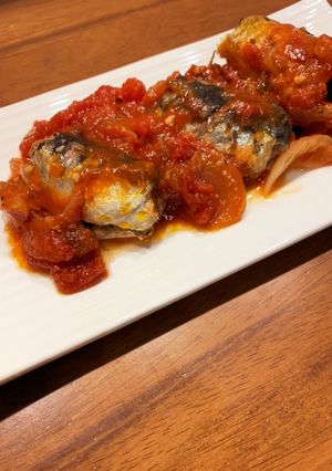 腹ペコ男子パクパク!いわしのトマト煮-レシピのメイン写真