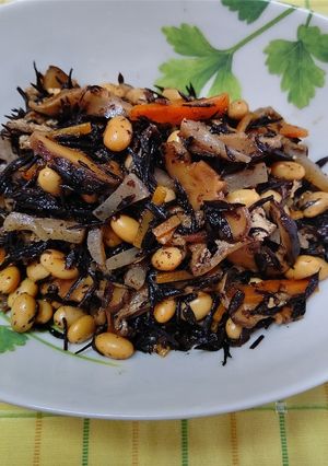 大豆入りひじきの五目煮♬-レシピのメイン写真
