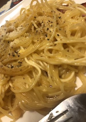 牛乳なし！フライパンでカルボナーラ-レシピのメイン写真