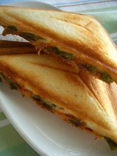 美耳☆いんげんとチーズのホットサンド-レシピのメイン写真