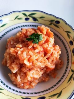 簡単!トマト丸ごと1個使用トマトリゾット-レシピのメイン写真
