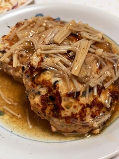 ひじきの煮物でヘルシー豆腐ハンバーグ♪-レシピのメイン写真