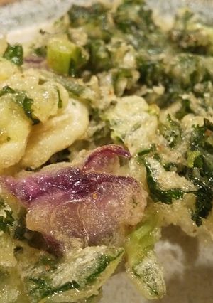 ケールとラディッキオのかき揚げ-レシピのメイン写真