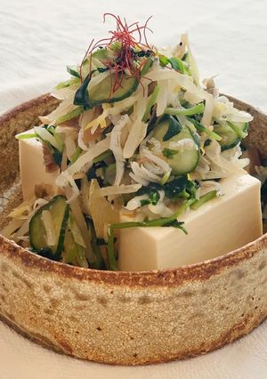 しらすと豆苗と搾菜のご馳走冷奴-レシピのメイン写真