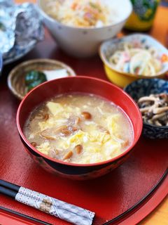 フワフワ卵〜なめこのかき玉汁-レシピのメイン写真