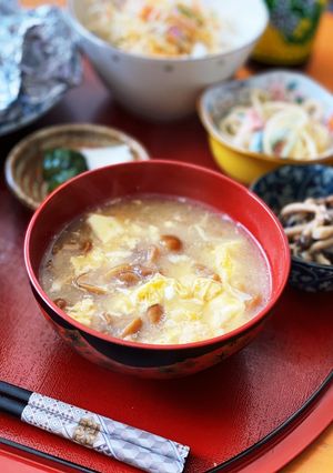 フワフワ卵〜なめこのかき玉汁-レシピのメイン写真