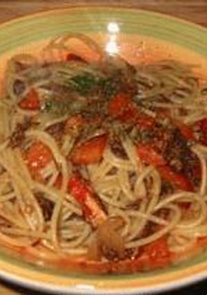 コンビーフとトマトのパスタ-レシピのメイン写真