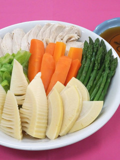 簡単!春野菜&チキンのレンジ蒸し-レシピのメイン写真