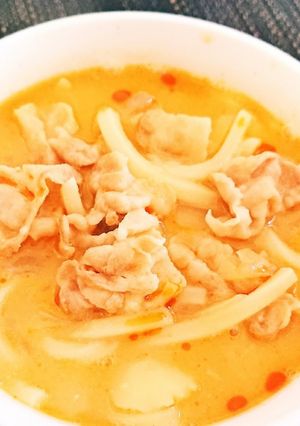 ズボラ飯♡お味噌汁リメイクの坦々風うどん-レシピのメイン写真