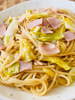 簡単!キャベツとハムの和風パスタ-レシピのメイン写真