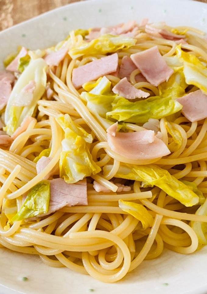 簡単！キャベツとハムの和風パスタ-レシピのメイン写真