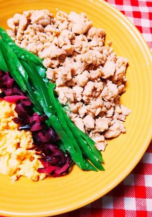 【子どもと作ろう】四色丼-レシピのメイン写真