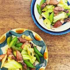 春キャベツとホタルイカの炒め物-レシピのメイン写真