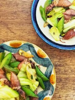 春キャベツとホタルイカの炒め物-レシピのメイン写真