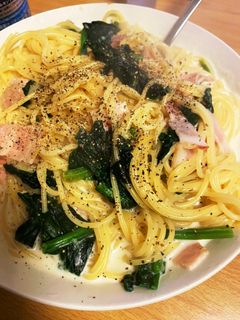 ほうれん草とベーコンのクリームパスタ-レシピのメイン写真