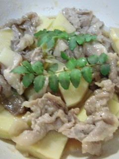 たけのこと豚肉のレンジ蒸し-レシピのメイン写真