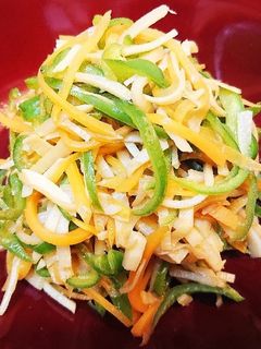 タケノコとピーマンの細切り中華野菜炒め♪-レシピのメイン写真