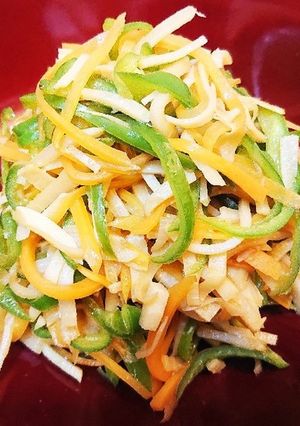 タケノコとピーマンの細切り中華野菜炒め♪-レシピのメイン写真