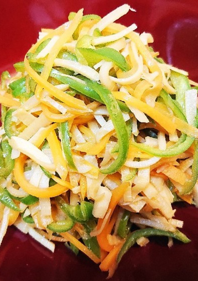 タケノコとピーマンの細切り中華野菜炒め♪-レシピのメイン写真