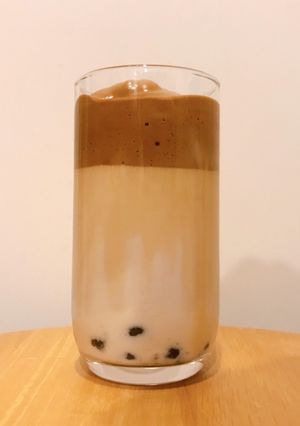 おうちカフェ、タピオカ入ダルゴナコーヒー-レシピのメイン写真