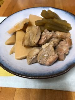 鶏肉とたけのこ•ふきの煮物-レシピのメイン写真