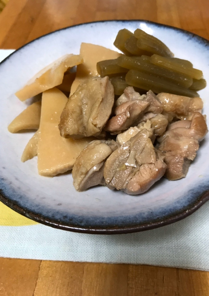 鶏肉とたけのこ•ふきの煮物-レシピのメイン写真