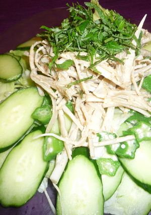 ごぼうオクラサラダ夏野菜たっぷり☆-レシピのメイン写真