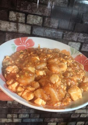 腹持ちよくて辛くないエビチリ豆腐♪-レシピのメイン写真