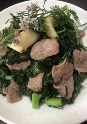 カリーノケールと牛肉の炒め物-レシピのメイン写真
