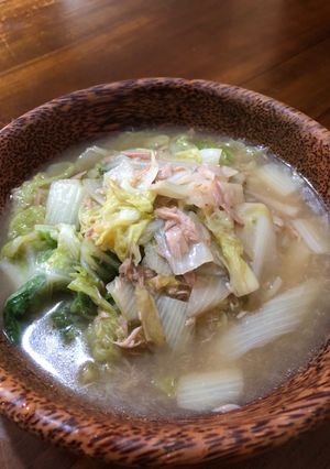 白菜大量消費に簡単白菜とツナの葛煮-レシピのメイン写真