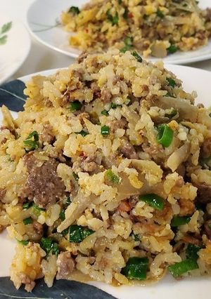 覚書♡めちゃ旨い合挽きと牛蒡の簡単炒飯♡-レシピのメイン写真