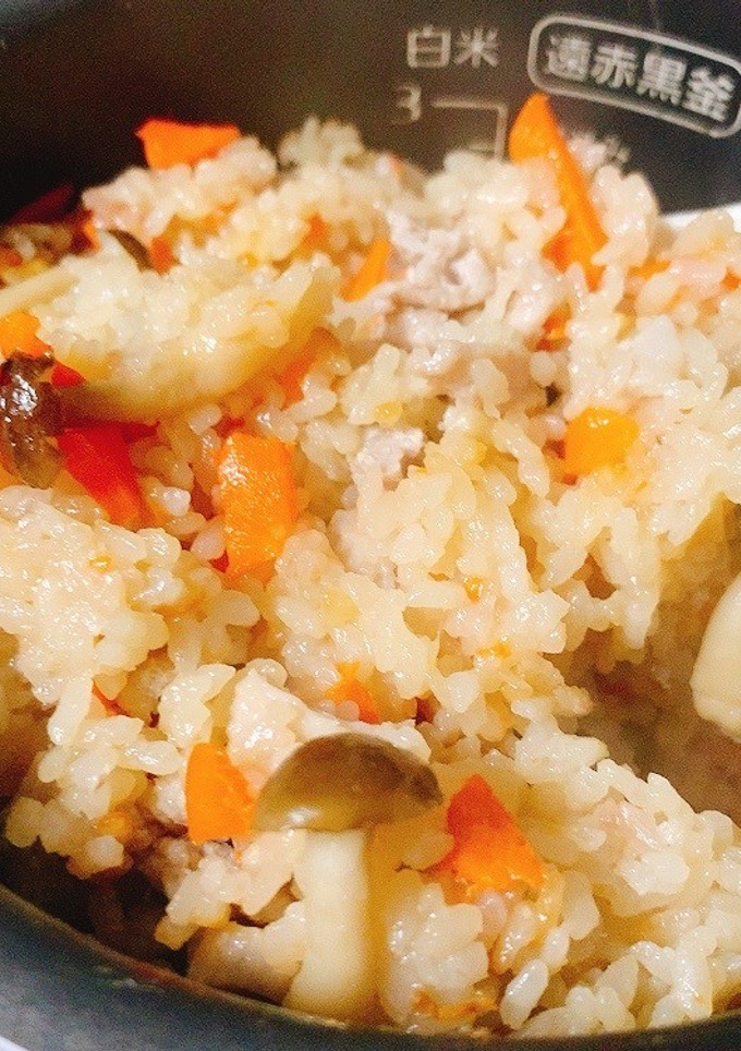 切り餅で！もちもち！ちまき風炊き込みご飯-レシピのメイン写真
