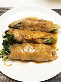 もやしと豆苗の肉巻き-レシピのメイン写真