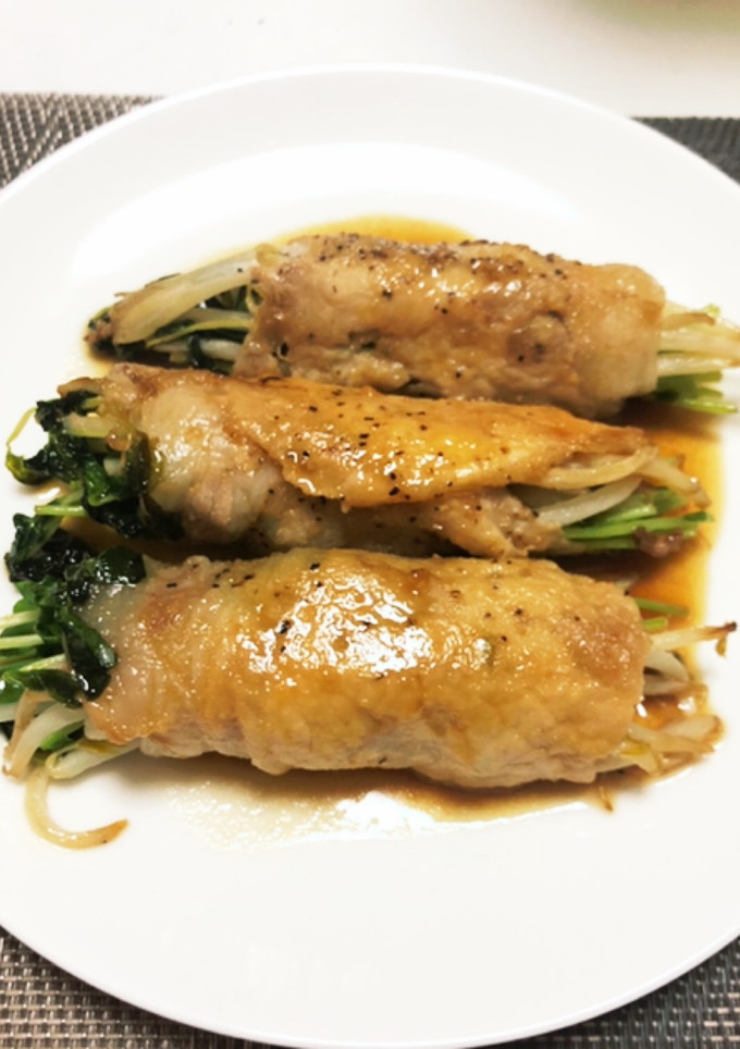 もやしと豆苗の肉巻き-レシピのメイン写真