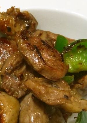 鶏ハツとピーマンの簡単炒め(15分弱)-レシピのメイン写真