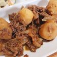 ホットクックで里芋と玉葱の無水そぼろ煮