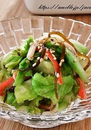 春キャベツとカニカマの塩昆布和え-レシピのメイン写真