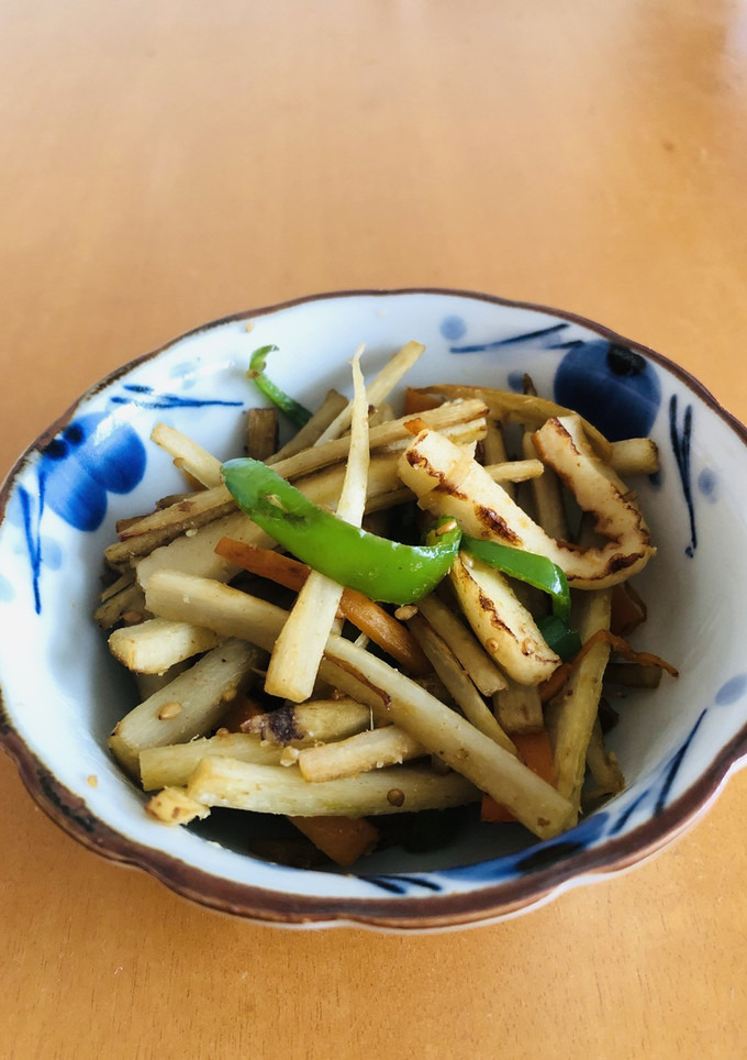 エゴマ油使うきんぴらごぼう-レシピのメイン写真