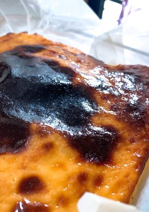 材料4つのみ！簡単バスクチーズケーキ♡-レシピのメイン写真