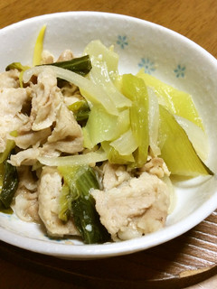 炒め物(チンゲンサイ・タマネギ・肉)-レシピのメイン写真