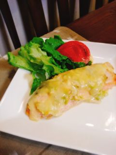 鮭のネギ味噌チーズ焼き-レシピのメイン写真
