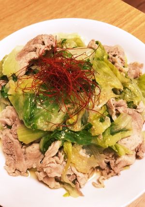 豚しゃぶ肉とレタスの味わい蒸し-レシピのメイン写真