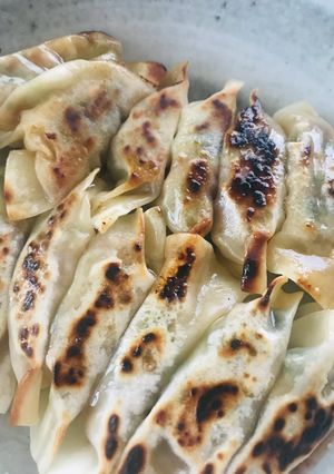 人参の葉で焼き餃子-レシピのメイン写真