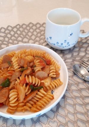 【離乳食完了期】フジッリでナポリタン♡-レシピのメイン写真