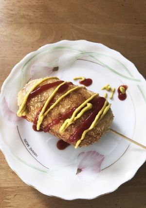 もちdeチーズなしハットグ　アレルギー-レシピのメイン写真
