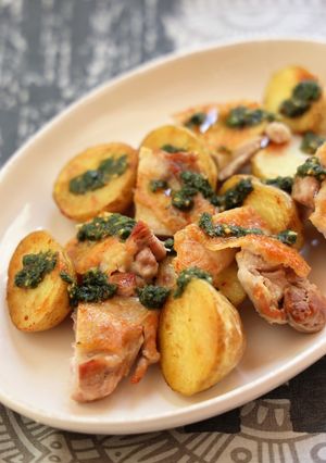 新じゃがとグリルチキンの大葉ペースト和え-レシピのメイン写真