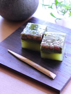緑茶と甘納豆の寒天寄せ-レシピのメイン写真